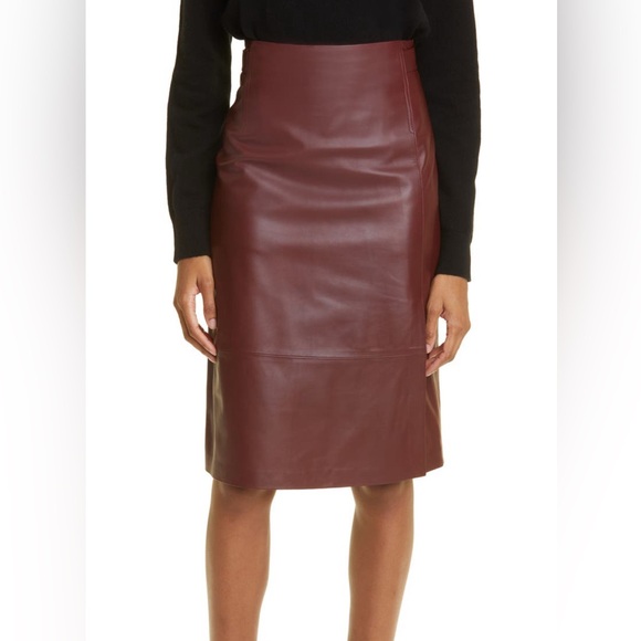 Vince Dresses & Skirts - Vince
Leather
Pencil Skirt Elegant Burgundy Leather Skirt